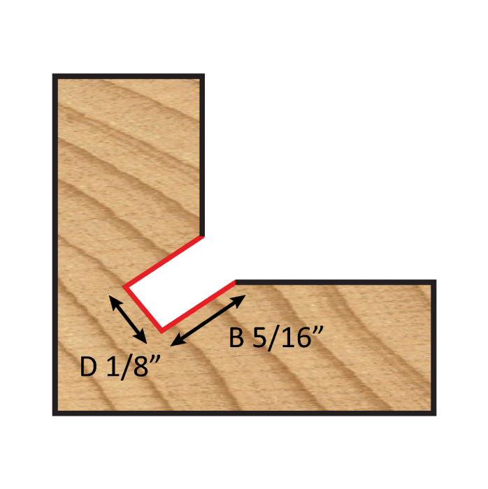 1/8" Dia, Carbide Tipped, Seal Straight Bit, 2 Flute, 1/4" Shank, 2 3/16" Length