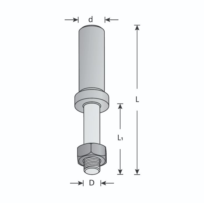 5/16" Dia, Router Cutter Arbor with Nut & Washer, 1/2" Shank, 2 3/8" Length