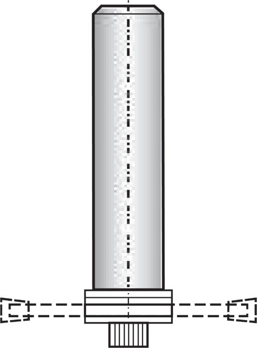 1/2" C.N.C. Shaft for 3-Wing Cutters