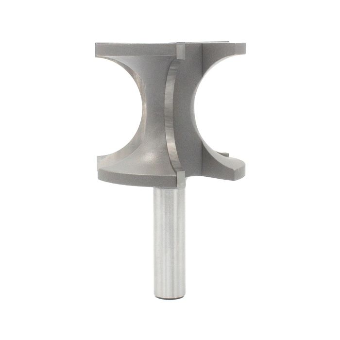 1 11/16" Dia, Carbide Tipped, Half Round Bull Nose Bit, 2 Flutes, 1/2" Shank, 3 1/16" Length