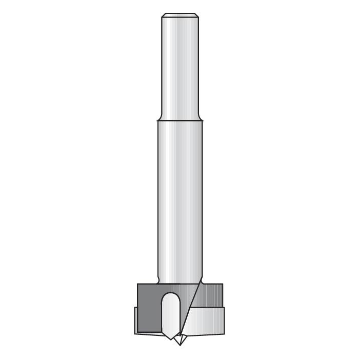 16mm Dia, Carbide Tipped, Boring Bit, Long, RH, 10mm Shank, 90mm Length