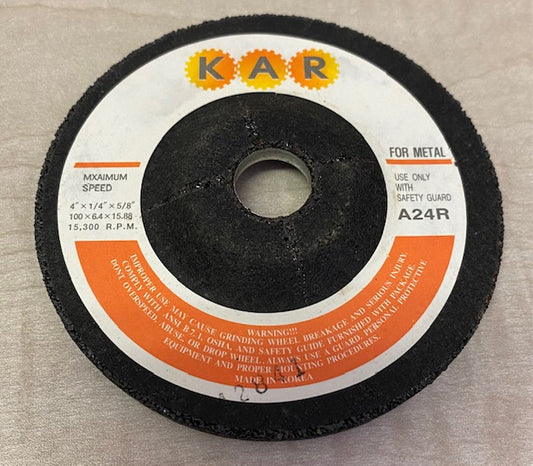 4" X 1/4" X 5/8"   A24R DEPRESSED CENTER WHEEL