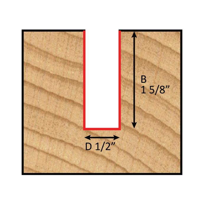 1/2" Dia, Solid Carbide, Spiral Bit for Man Made material, Downcut, 2 Flute, 1/2" Shank, 3 1/2" Length